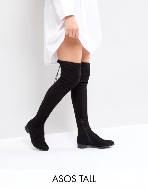 ASOS KEEP UP TALL Flat Over The Knee Boots