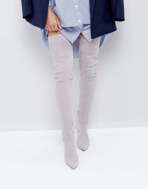 Asos over outlet knee boots