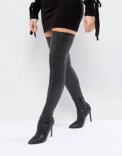 ASOS KENDRA Point Over The Knee Boots | ASOS