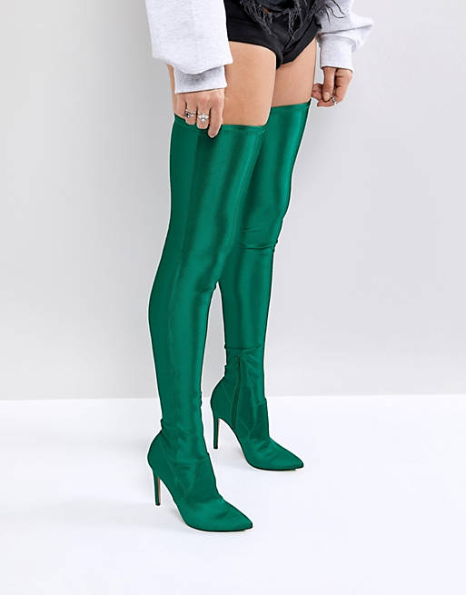 ASOS KENDRA Point Over The Knee Boots