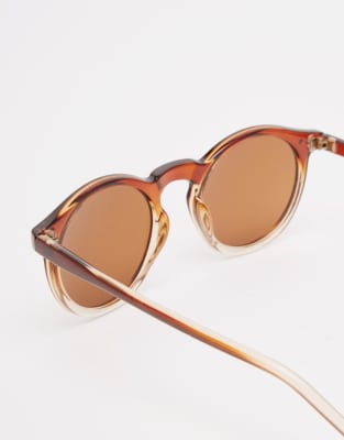 keyhole round frame sunglasses