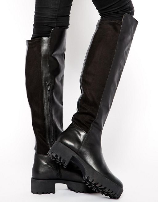 ASOS KIDNAP Leather Over the Knee High Boots | ASOS