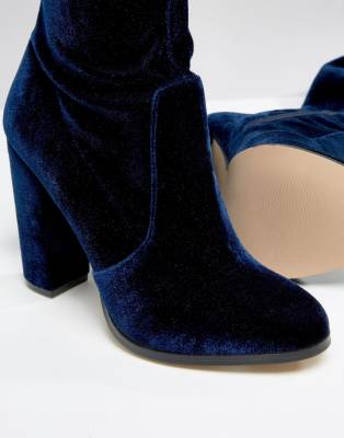 blue velvet boots uk