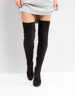 ASOS KINGSHIP WIDE LEG Heeled Over The Knee Boots