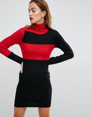 color block knit dress