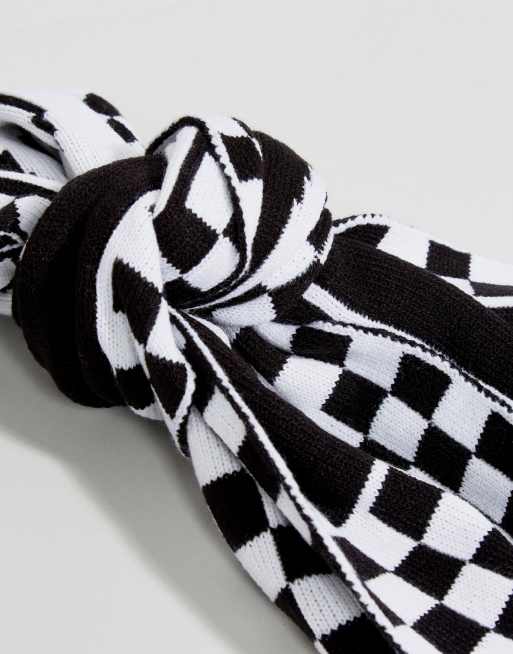 White and black checkered scarf new arrivals