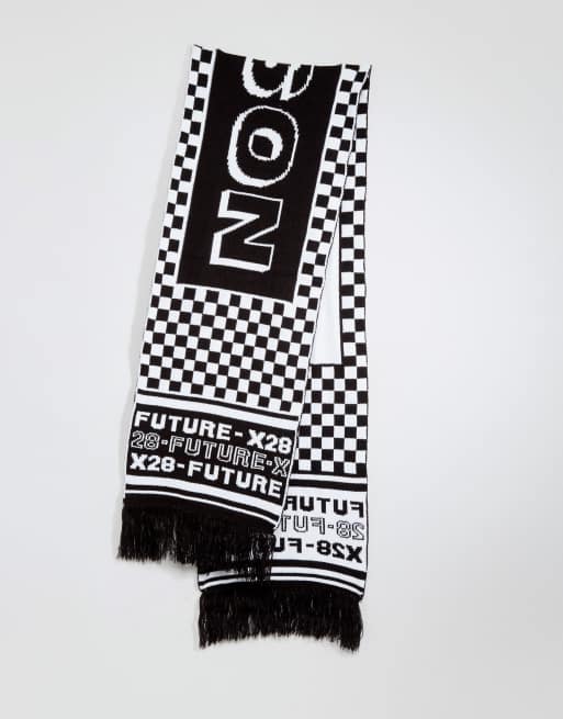 black and white scarf football