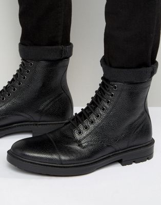 black toe cap boots