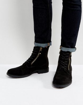 zip and lace up boots