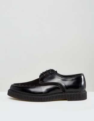 asos black leather shoes