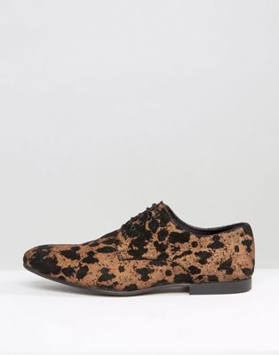 cheetah print lace up shoes