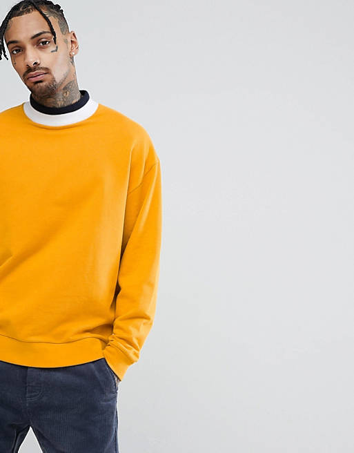 ASOS - Lang oversized sweatshirt met trekkoordhals | ASOS
