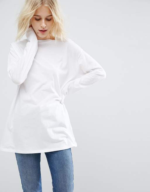 ASOS – långärmad T-shirt i lång modell