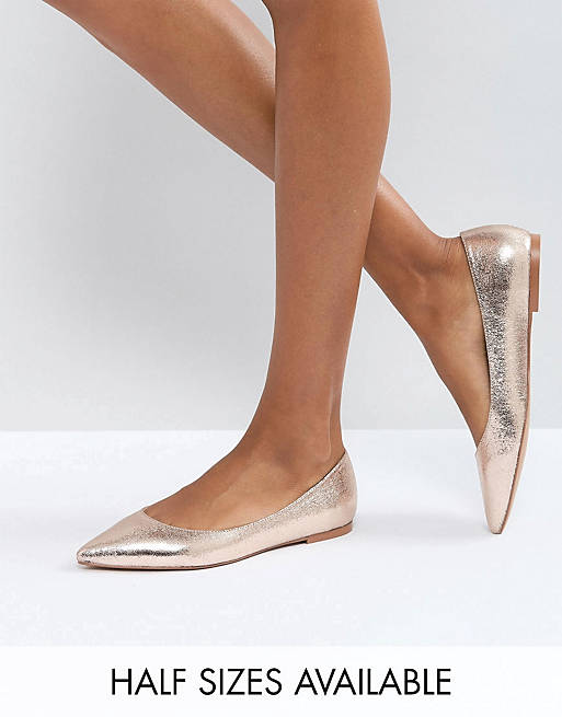 ASOS LATCH Pointed Ballet Flats