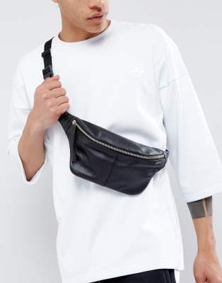 asos leather bum bag