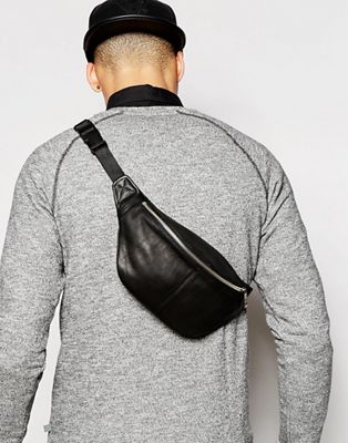 asos leather bum bag