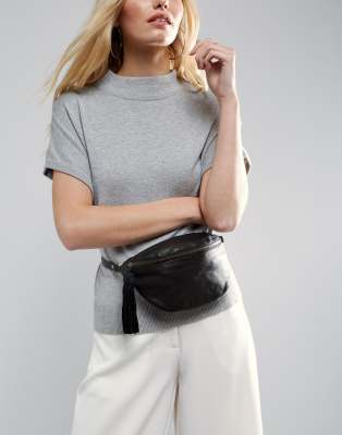 asos leather bum bag