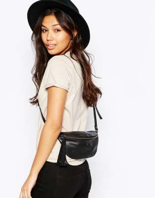 asos leather bum bag