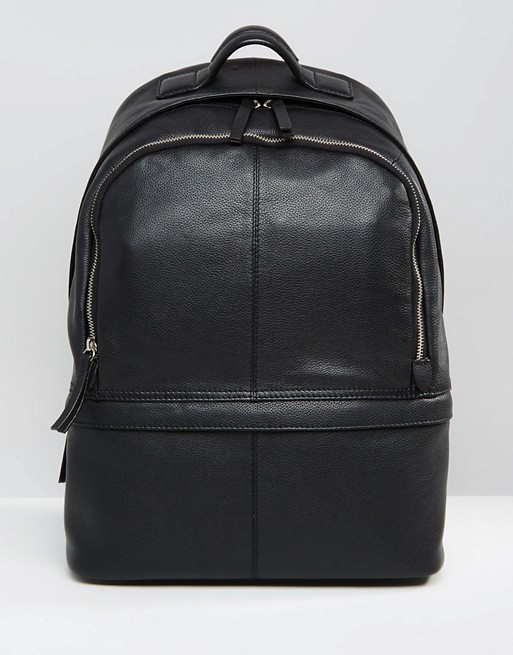 ASOS | ASOS Leather Harvard Backpack