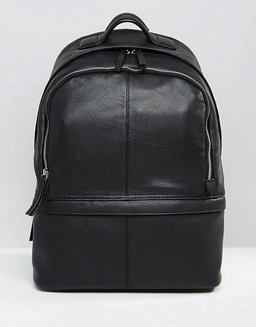 ASOS Leather Harvard Backpack