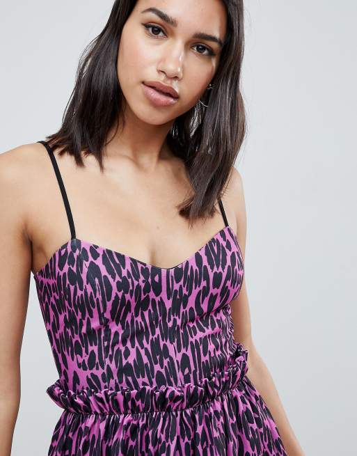 ASOS – Leopardmönstrad miniklänning med rynkad midja, 3 av 4