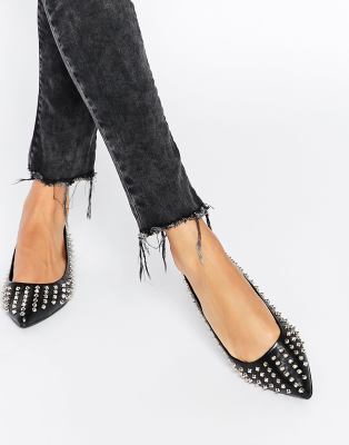 ASOS LIGHTNING Studded Ballet Flats | ASOS