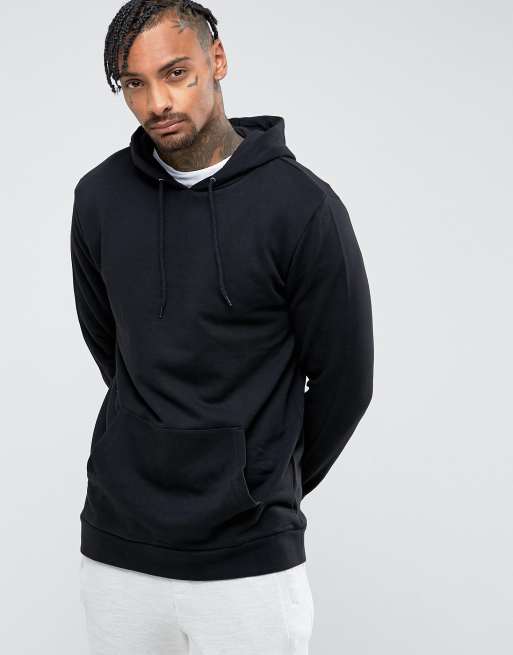 Black longline 2025 hoodie mens