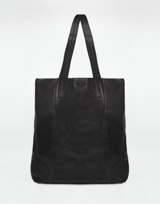 real leather shopper bag