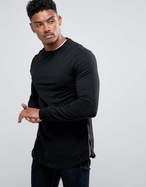 Black muscle 2025 fit sweatshirt