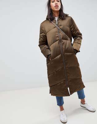 asos design longline puffer jacket