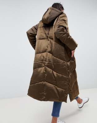 puma longline down coat