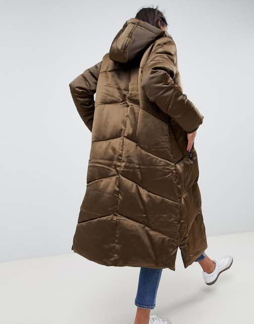 Long puffer hot sale coat asos