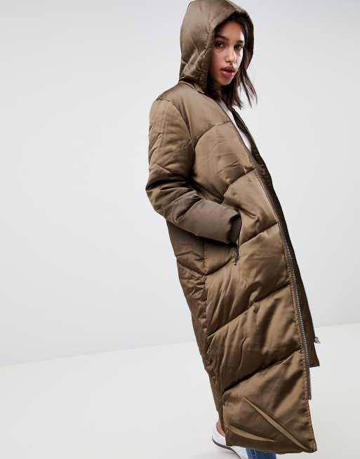 Long puffer shop jacket asos