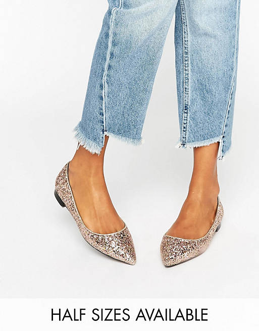 ASOS LOST Pointed Ballet Flats