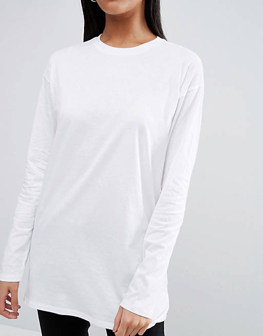 Ultimate Asos Femme Vêtements Tops & T-shirts T-shirts Manches longues ÉCONOMIE Lot de 2 t-shirts ajustés à manches longues en coton 