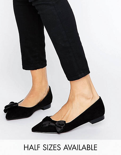 ASOS LOUISE Pointed Bow Ballet Flats
