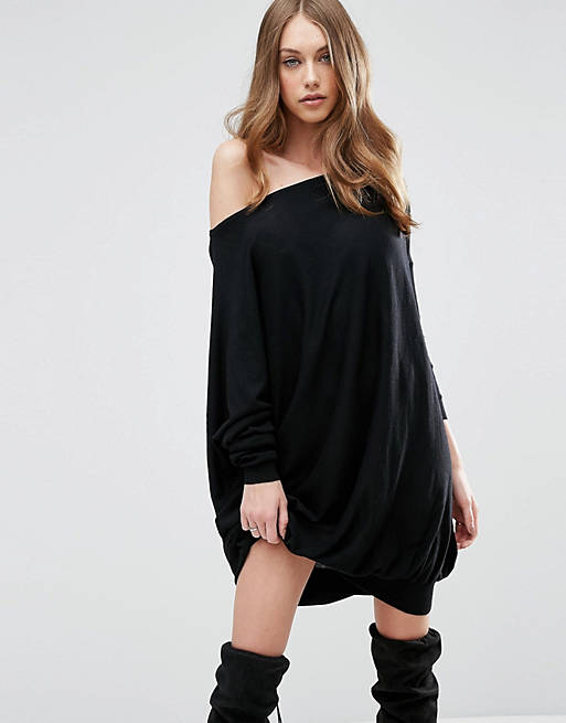 ASOS LOUNGE Asymmetric Oversized Sweater Dress