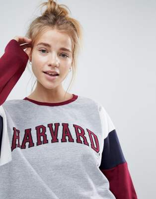 bershka harvard sweatshirt