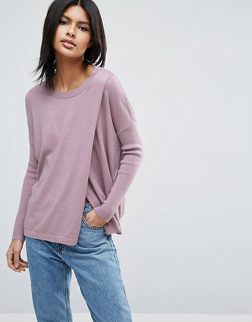 ASOS LOUNGE Jumper with Cross Over Front