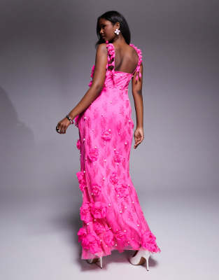 ★SCULPTOR★ Maxi Lace Dress Pink SC24A307PK SCULPTOR® online store