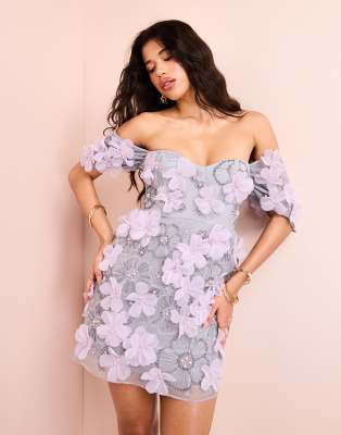【新品タグ付き】Floral Power Shoulder Mini Dress 81LoAqI3VAL._UY1000_.jpg