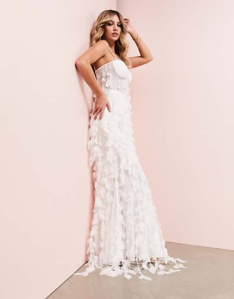 Rare London Sweetheart Plunge Maxi Dress With Lace Skirt, $111, Asos