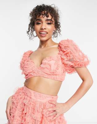 asos lace crop top