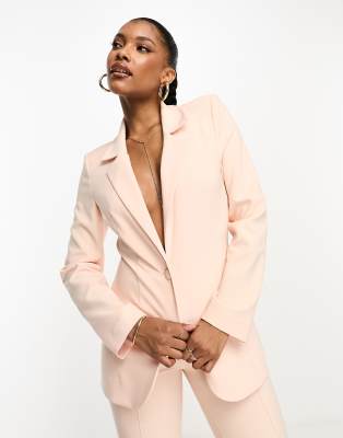 ASOS LUXE - Anzug-Blazer in Hellrosa