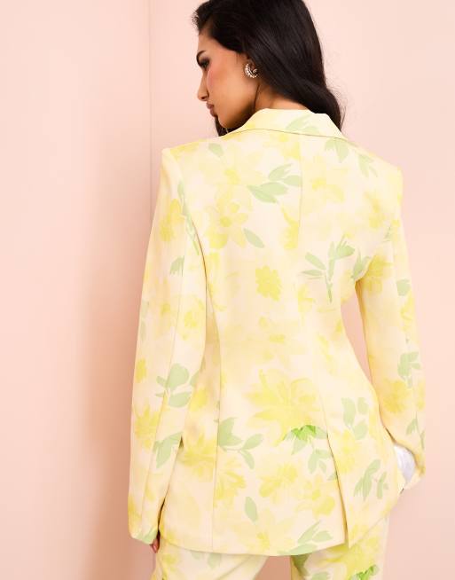 ASOS LUXE - Blazer d'ensemble coupe droite - Imprimé fleurs, 4 de 4