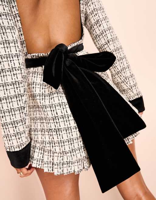 Black and white outlet skirt romper