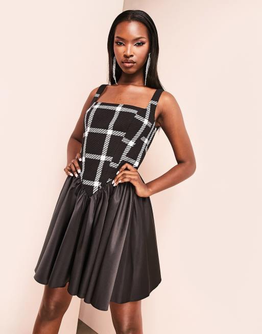 Asos black skater store dress