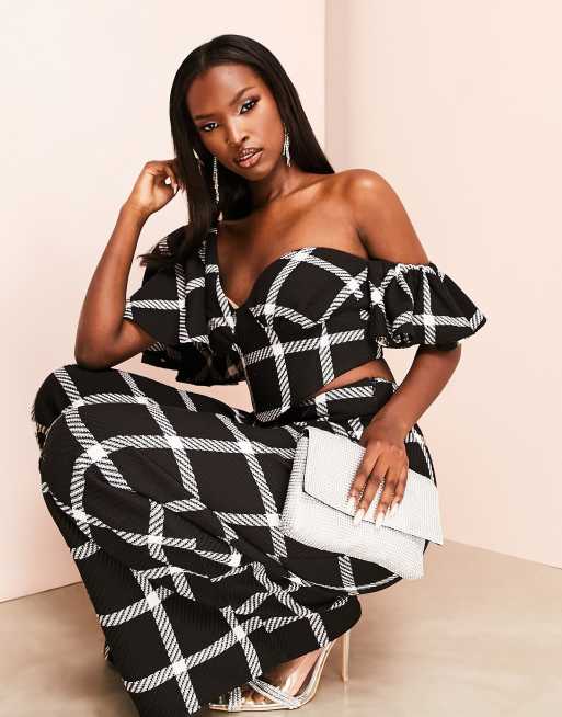 Black Cross Crop Top And Wide Leg Pants Set Back For Women Perfect For  Holiday Parties, Night Clubs, And Office Wear 210525 From Luo02, $18.93