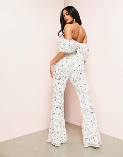 Ladies white jumpsuits and hot sale rompers