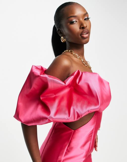 Asos pink clearance satin dress